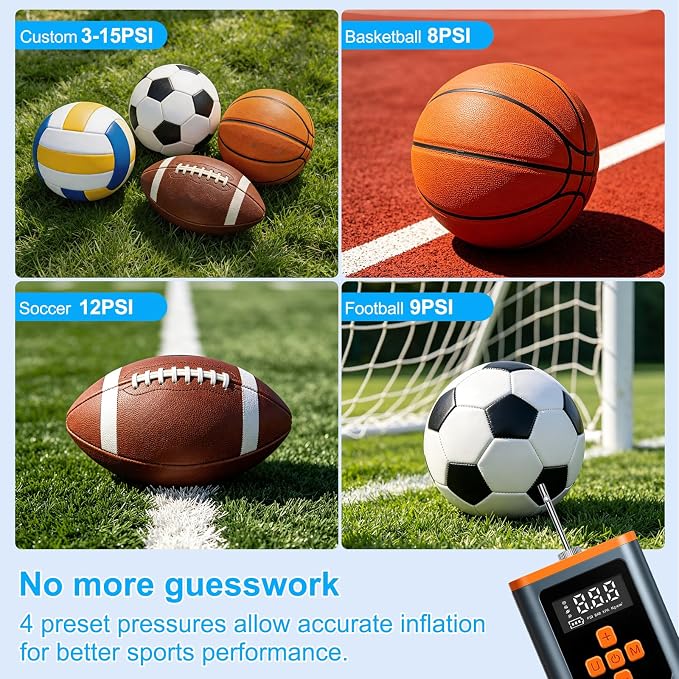 Portable 2-in-1 Electric Ball Pump & 260 Long Balloon Pump 1800mAh | Ball Pump - Image 5