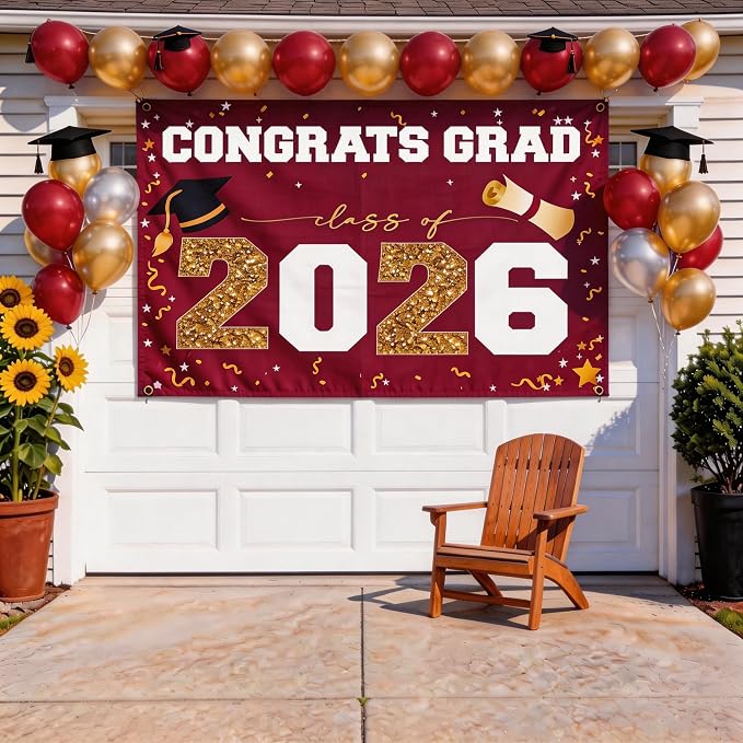 Class of 2026 Graduation Banner 47x67" - Image 2