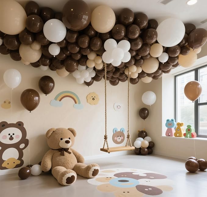Dark Brown Balloons 145pcs Different Sizes 18 12 10 5 Inch Boho Brown Garland - Image 4