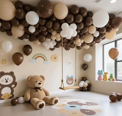 Dark Brown Balloons 145pcs Different Sizes 18 12 10 5 Inch Boho Brown Garland - Image 4