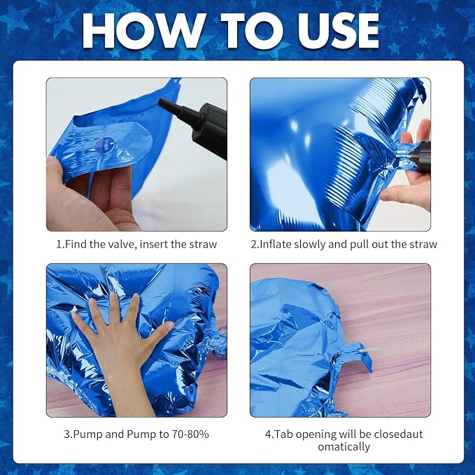 FEYG Star Balloons, Self-Sealing, - Image 8