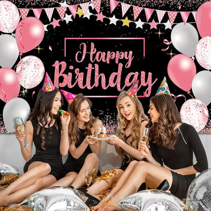 Tatuo Happy Birthday Decorations Backdrop Banner - Image 5