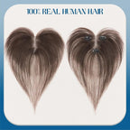 Hair Topper with Side Bangs Human Hair Curtain Bangs Topper for Women,3.54x4.92 T-part Lace Base Real Human Hair Topper Hair Piece for Daily Wear(Side Bangs,Dark Brown)