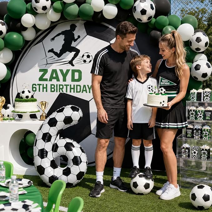 Big Soccer 6 Balloons, 6th Birthday Decorations - Image 4