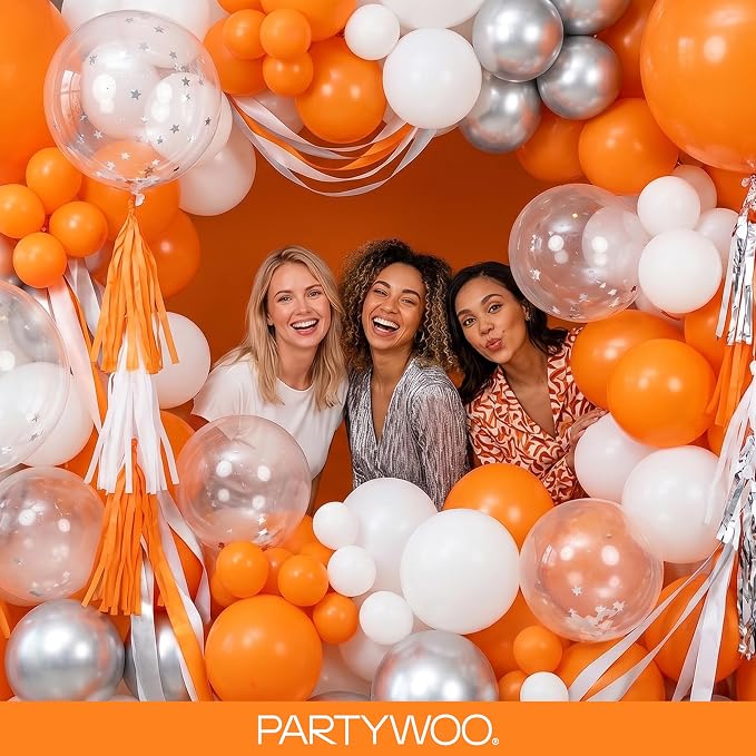 PartyWoo Orange Balloons 100pcs Matte Orange Color 36 18 12 10 5 Inch | Balloons - Image 6