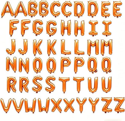 52 Pcs Orange Letter Balloons, Custom 2 Set A-Z Set - Image 2
