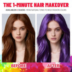 Purple Temporary Hair Color Spray - Washable & Natural One-Time Use Hair Wax for Women & Kids & Adults - Strong Hold for Halloween, Cosplay, Party, Washes Out Easily 120ML