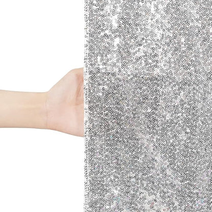 Eternal Beauty Silver Thick 3mm Sequin Backdrop 10x10 Ft - Image 6