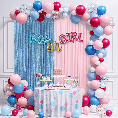 Pink Sequin Backdrop 2 Panels 2FTx8FT Birthday Party Backdrop Curtains | - Image 2
