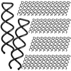 FANDAMEI 50PCS Spiral Hair Pins, Spin Pins Non-Scratch Round Tips, Twist Screw Hair Pin for Women Bun Hair Style DIY, Spiral Bobby Pins Black