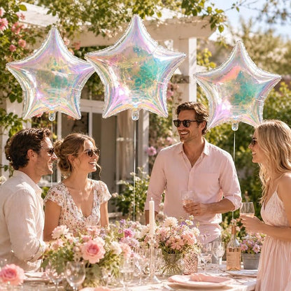 Iridescent Star Balloons, Baby Shower, Graduation, Engagement and Anniversary - Image 6
