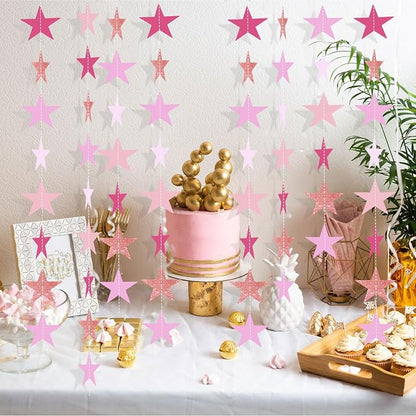 Patelai Glitter Star Garland Banner 2026 Graduation Decor 130 Feet Star Hanging - Image 6