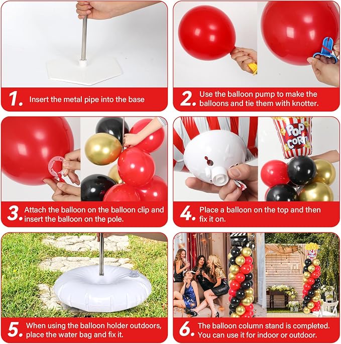2 Sets Movie Night Balloon Column Stand Kit - Image 4