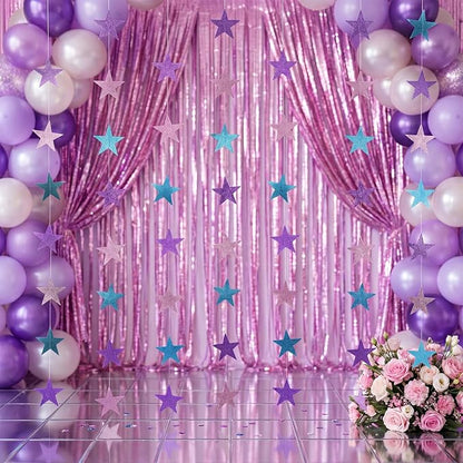 Patelai Glitter Star Garland Banner 2026 Graduation Decor 130 Feet Star Hanging - Image 5