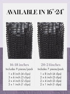 LUVME Curly Clip in Hair Extensions Real Human Hair Kinky Curly Clip ins Full Head with 2 Pack for Women Remy Human Hair Natural Black 270g 14pcs 20Inch