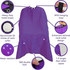 Allegro Combs Cutting Capes Adjustable 46X60 In. One-Size-Fits-All Stainless Steel Snap Buttons