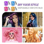 Temporary Hair Color for Kids, Ultikare Hair Dye Washable Natural Hair Wax Color Chalk Mud Cream DIY Hairstyle Clay For Dark Hair Halloween, Cosplay, Party, Christmas Gift Girls 3.4 Fl Oz (4 colors)