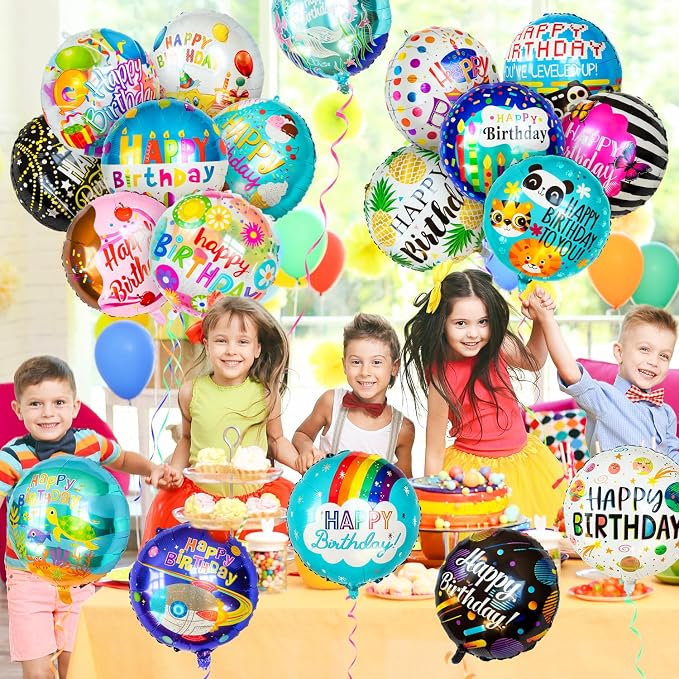 150 Pcs Happy Birthday Mylar Balloons - Image 2