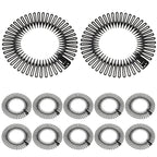 12 PCS Stretch Full Circular Stretch Comb Hair Bands, Comb Headbands for Women, Fashion Makeup Non slip Toothed Hairs Clip, Hair Wrap Holder for Lady and Girls Black