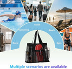 Large Mesh Shower Caddy Portable Tote,Quick Drying Bag for Travel,University Dorm,Camping,Beach,Gym,Swimming Pool,RV