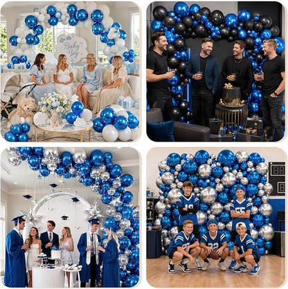 Metallic Blue Balloons - Image 9