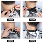 FEBSNOW Professional Hair Cutting Cape, 2 Pcs Hairdressing Barber Salon with Closure Snap for Styling Coloring Hair Cutting Cape Accessories（Print Design）