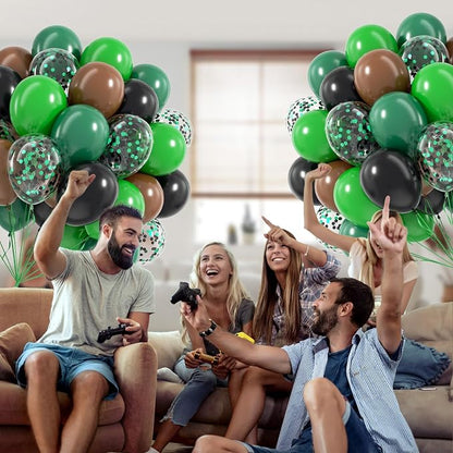 60pcs Green and Brown Balloons 12inch - Image 6