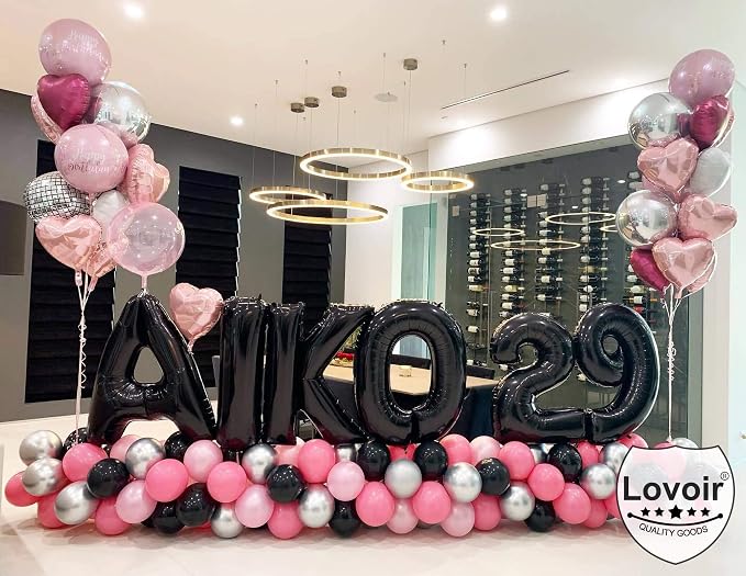 Lovoir 40 Inch Large Black Letter B Balloons Big Size Jumbo Mylar Foil Helium - Image 5