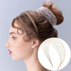 3pcs Multi Layers Metal Headbands, Gold Sparkly Thin Layer HeadBands for Women, Elegant Layered Hair Bands Accessories for Party Wedding Home Outside
