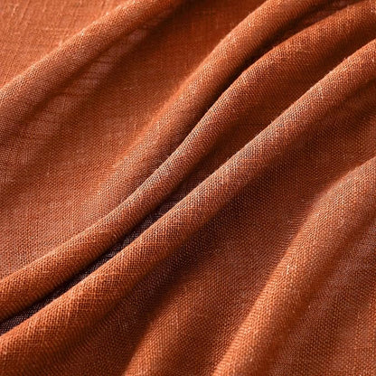 MIULEE Rust Fall Linen Curtains 52x96 Inch 2 Panels - Image 3
