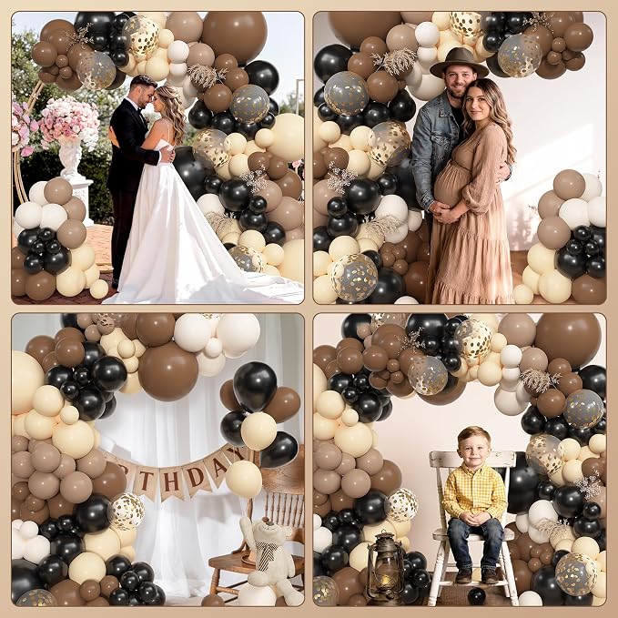 Amandir 153pcs Black Brown Nude Balloon Garland Arch Kit Different Sizes | 18 - Image 6