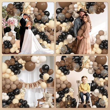 Amandir 153pcs Black Brown Nude Balloon Garland Arch Kit Different Sizes | 18 - Image 6