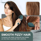 Mini Boar Bristles Hair Bursh, Travel Size Hair Brush for Women Men Kids, Protable Small Hair Brushes for Pockets Purses, Mini Hair Brush for Smooth Add Shine (1 Pack-Green)
