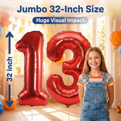 Number 13 Balloon Foil Mylar Balloons - Image 4