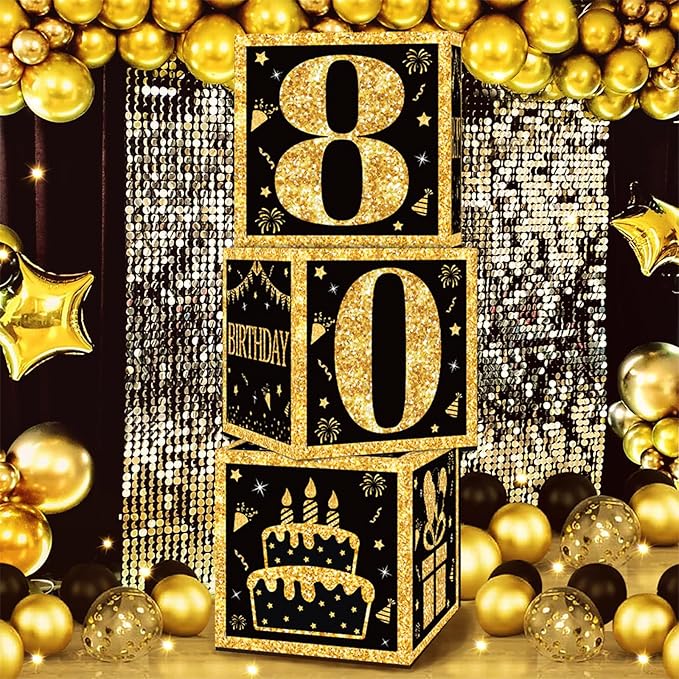 80th Birthday Decorations Boxes - Image 3