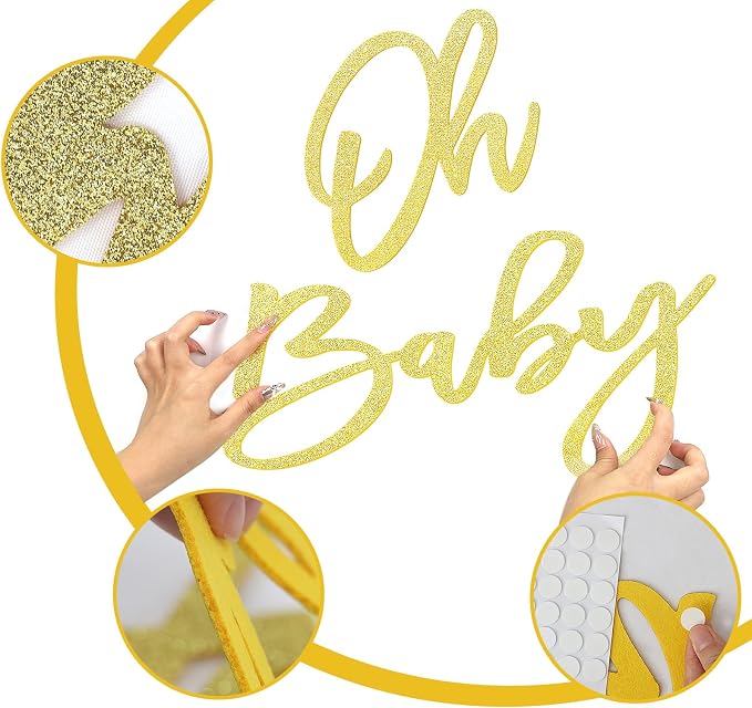 Oh Baby Sign for Shower Backdrop - Image 3