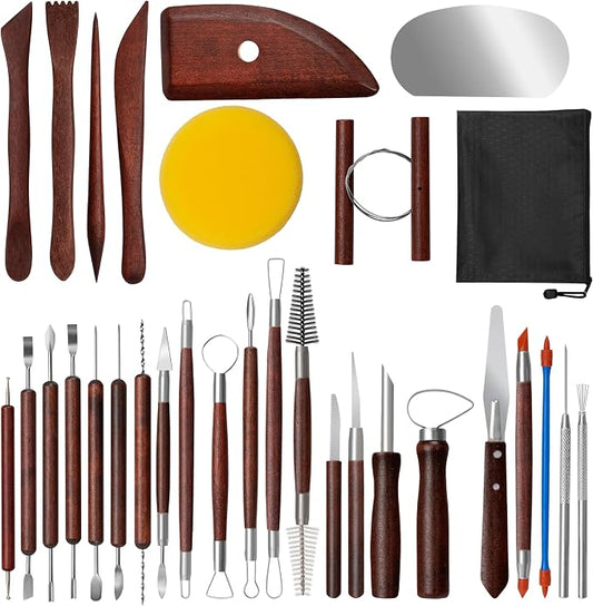Amrules Clay Tools Kit, Practical Polymer Clay Sculpting Tools Kit, Air Dry by Amrules