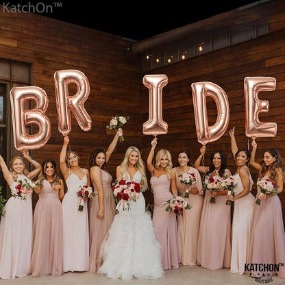 KatchOn Rose Gold Bride Balloons 40 Inch, Bachelorette Party Decorations | Rose - Image 7