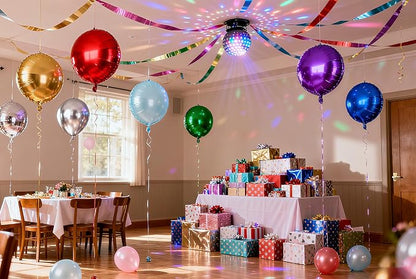 Round Foil Mylar Balloons, Shower Anniversary Engagement Party Decorations - Image 4