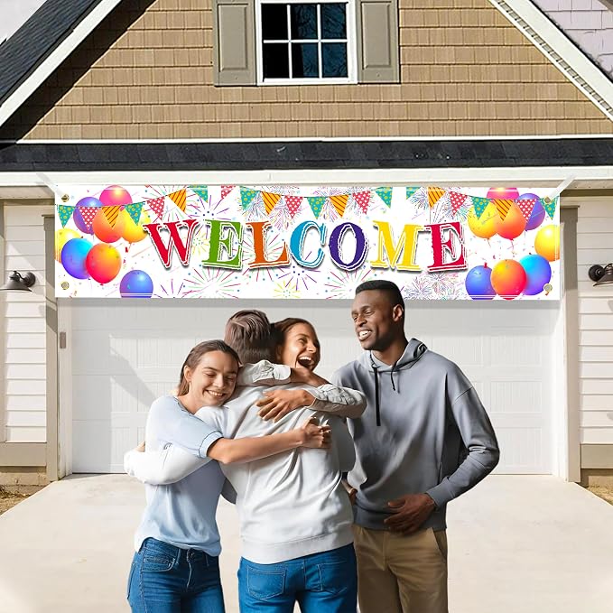 Welcome Banner for Office 6x1.3 Ft Welcome Home Banner for Outside | Polyester - Image 5