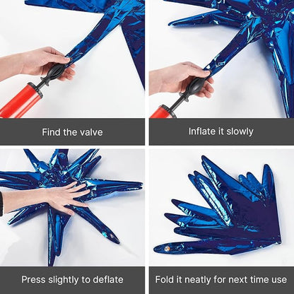 PartyWoo Navy Blue Star Spike Balloon Arch Kit 110pcs Different Sizes | 18 12 - Image 6