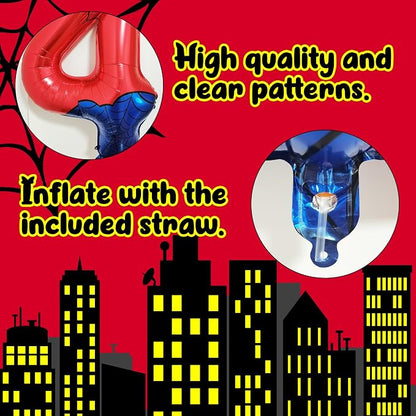 40 Inch Giant Spider Theme Number Foil Balloons - Image 4