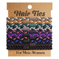 EasYoung 10pcs Braided Hair Ties for Thick, Curly Hair - No Crease Coils for Men's Buns & Women's Long Hair