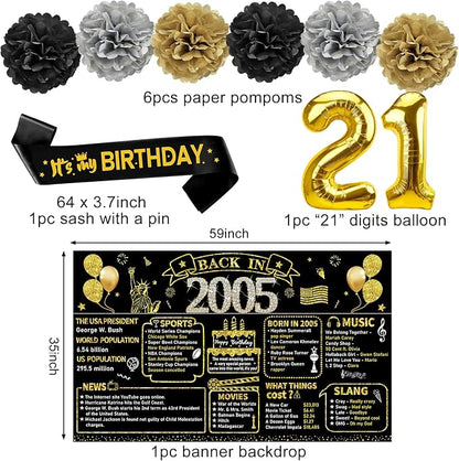 Zirtorei 21st Birthday Decorations - Image 3