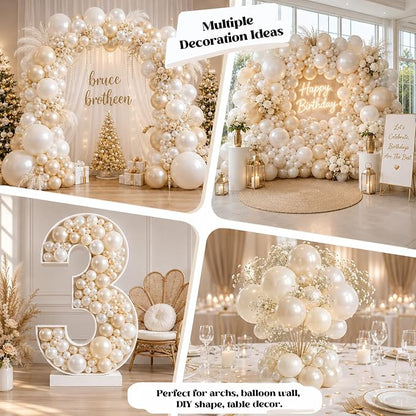 Pearl White Sand Balloons - Image 5