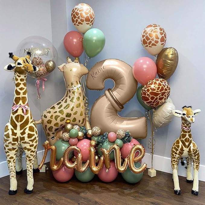 30th Birthday Balloons Beige for Women, 40 Inch Giant Nude Brown Foil 30 - Image 4