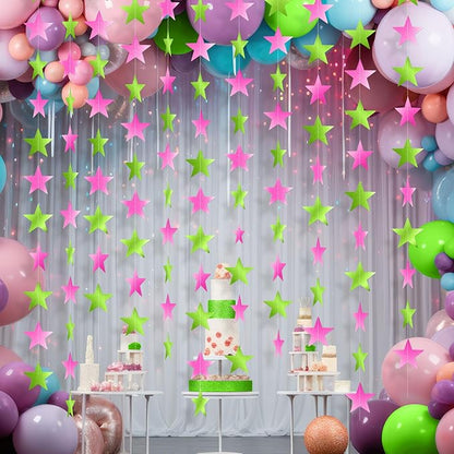 Patelai Glitter Star Garland Banner 2026 Graduation Decor 130 Feet Star Hanging - Image 6