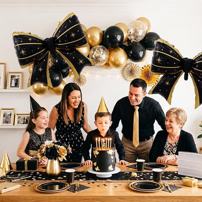 38 Inches Bow Balloon Black Star - Image 5