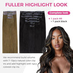 Lashey Seamless Clip in Hair Extensions Human Hair, 4pcs 48g Medium Brown 20 Inch, Straight Hair Extensions Real Human Hair with PU Soft Invisi Edge