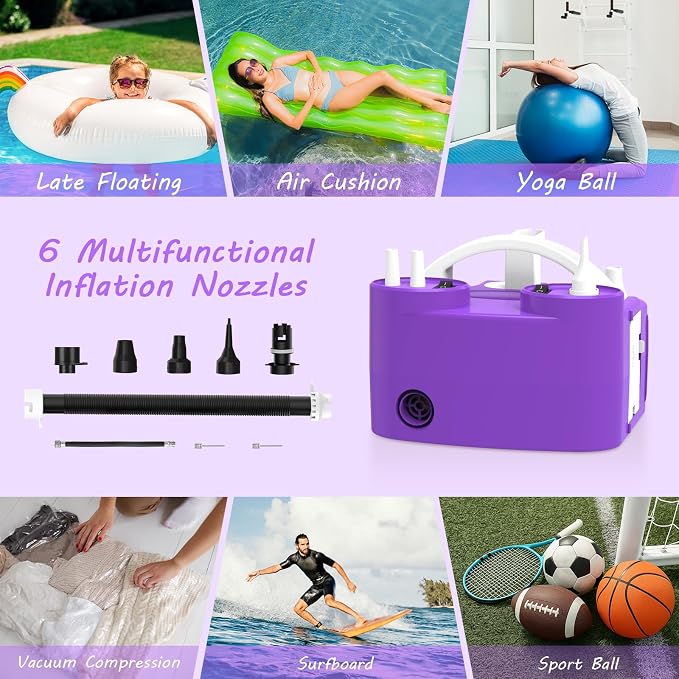 4-in-1 Balloon Pump Electric Balloon Pump Inflador De Globos Electrica Sports - Image 6